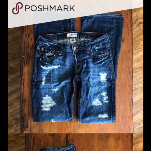 PRVCY Malibu Hills Bootcut Distressed Jeans - Picture 4 of 8